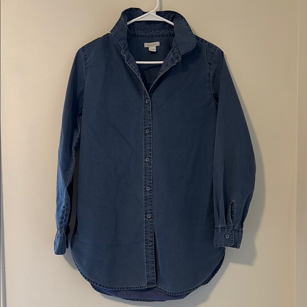 Garnet Hill Indigo Button-Up Shirt